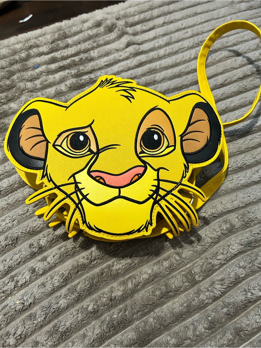 Yellow Simba Face Crossbody Bag for Kids